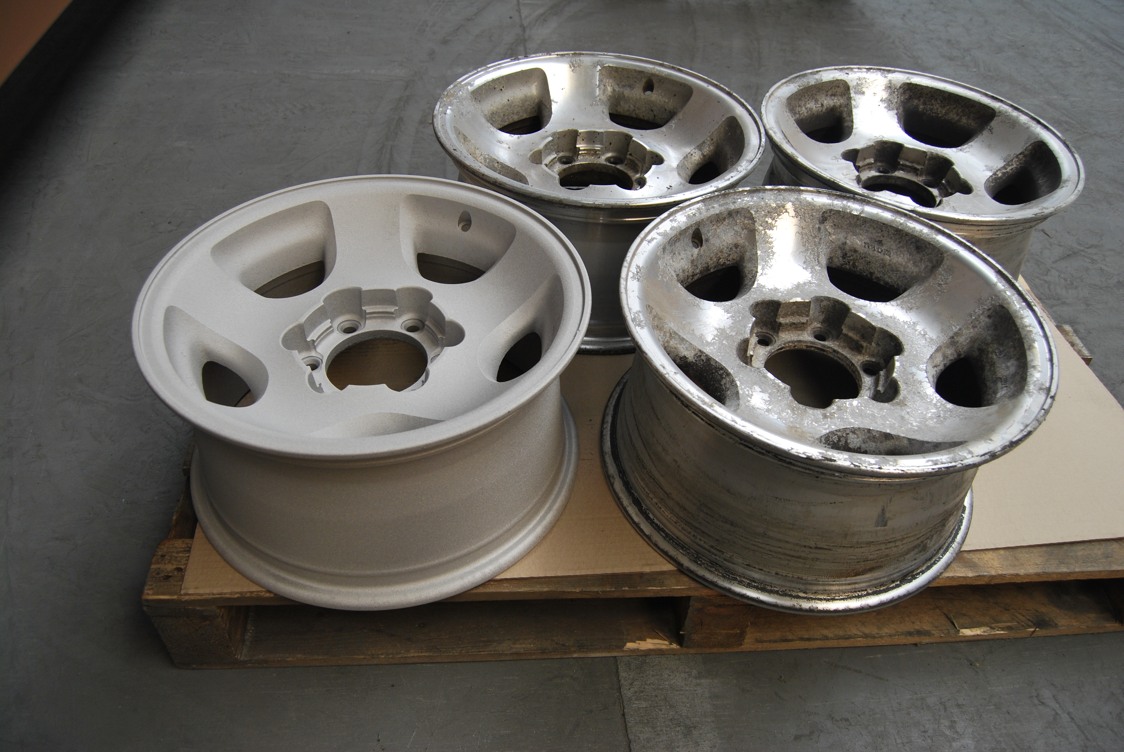 Grenaillage de jantes